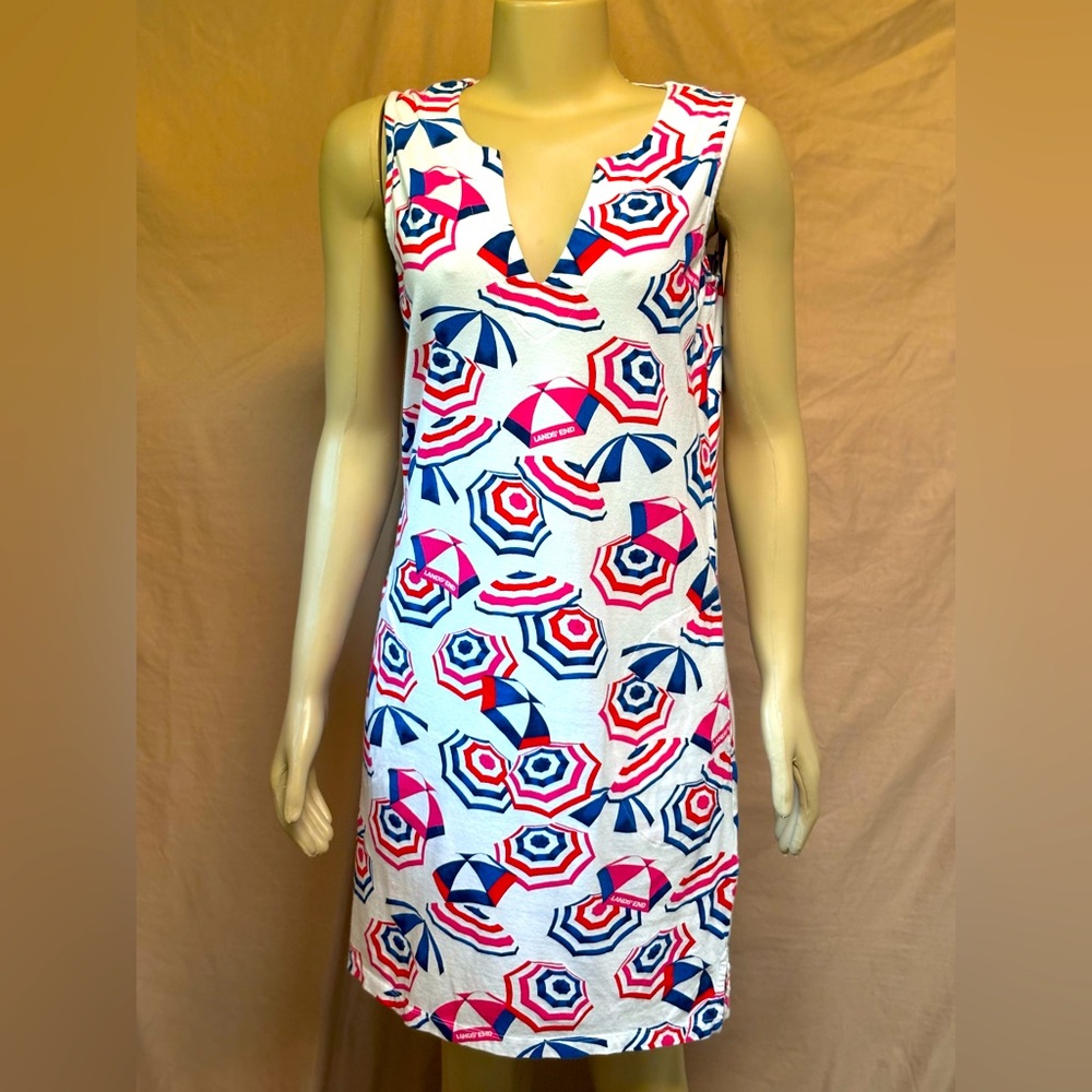 Lands End Umbrella Print Dress